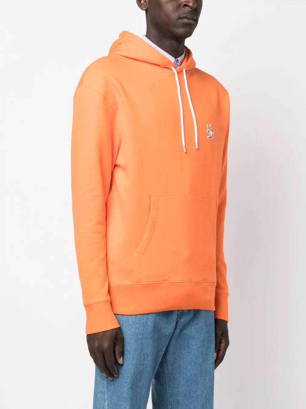 Affordable Maison Kitsune applique-logo cotton hoodie Men 0113