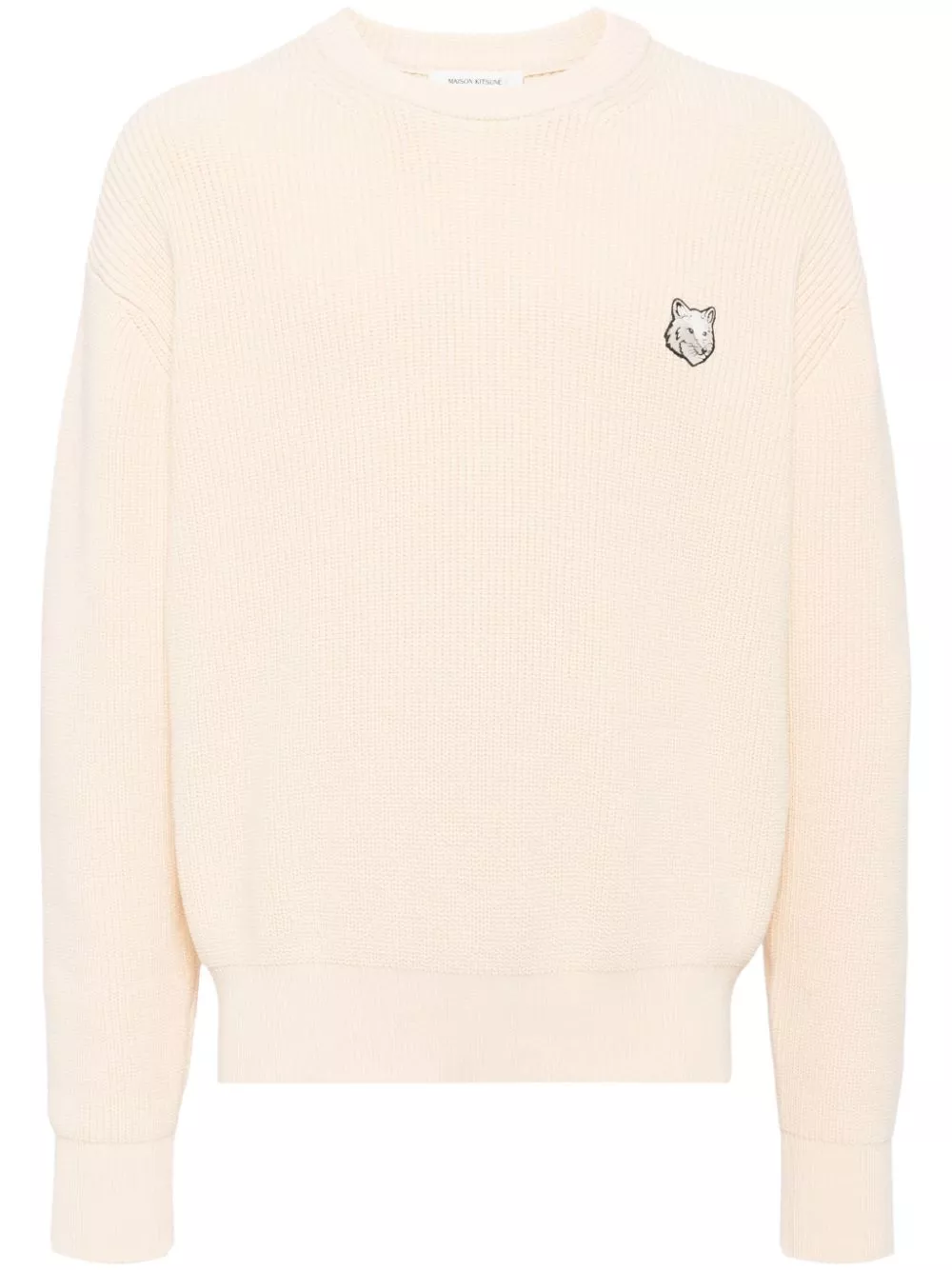 Maison Kitsune signature fox embroidery knitted jumper Men 0113