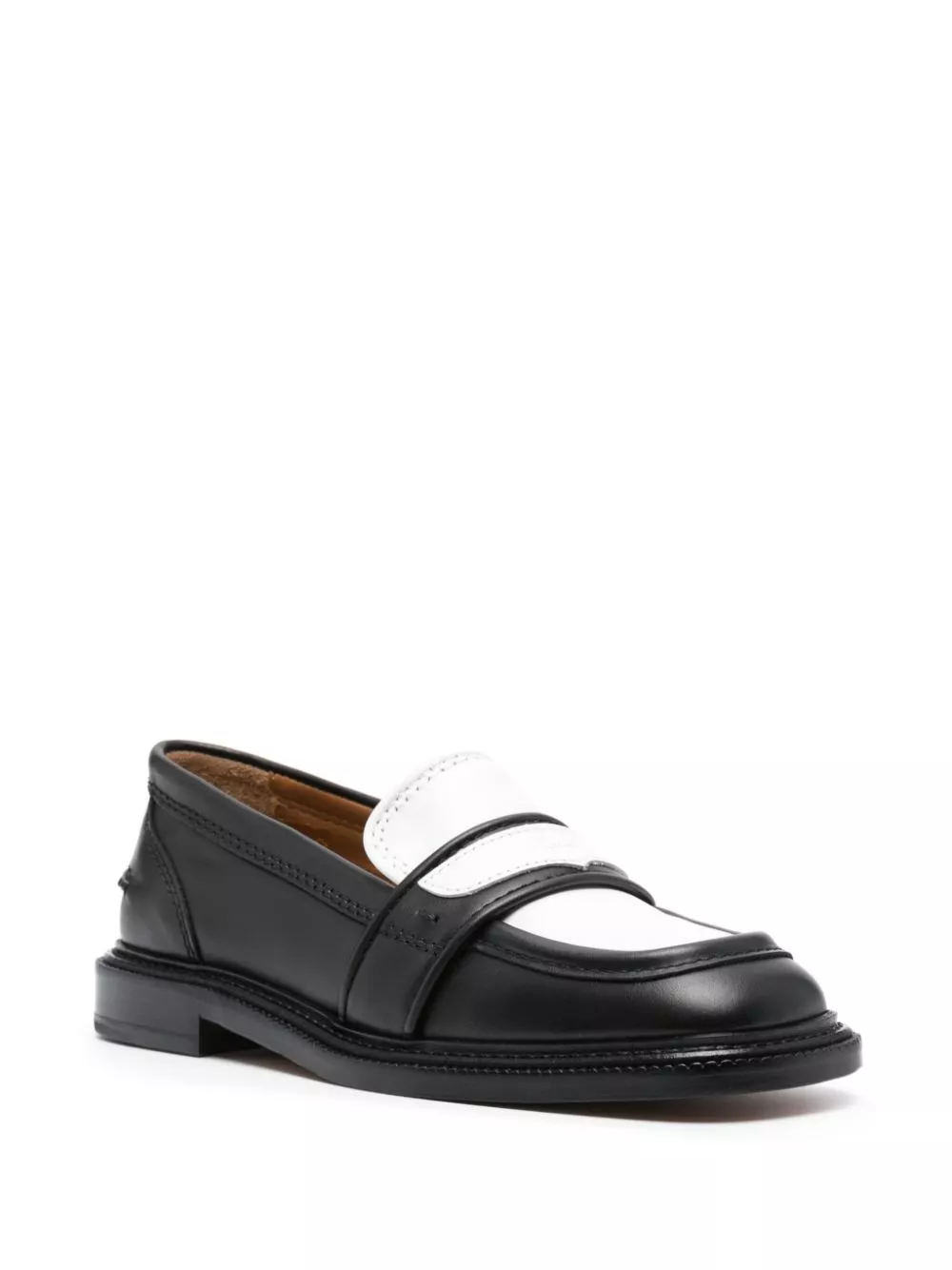 Affordable Maison Kitsune 25mm panelled leather loafers Women 0116