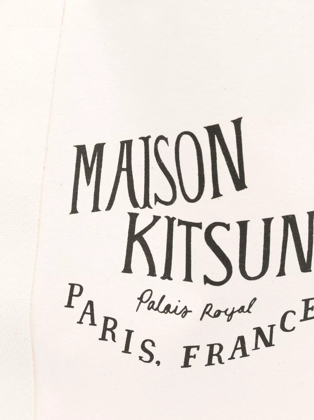 Cheap Maison Kitsune logo-print canvas tote bag Women 0131