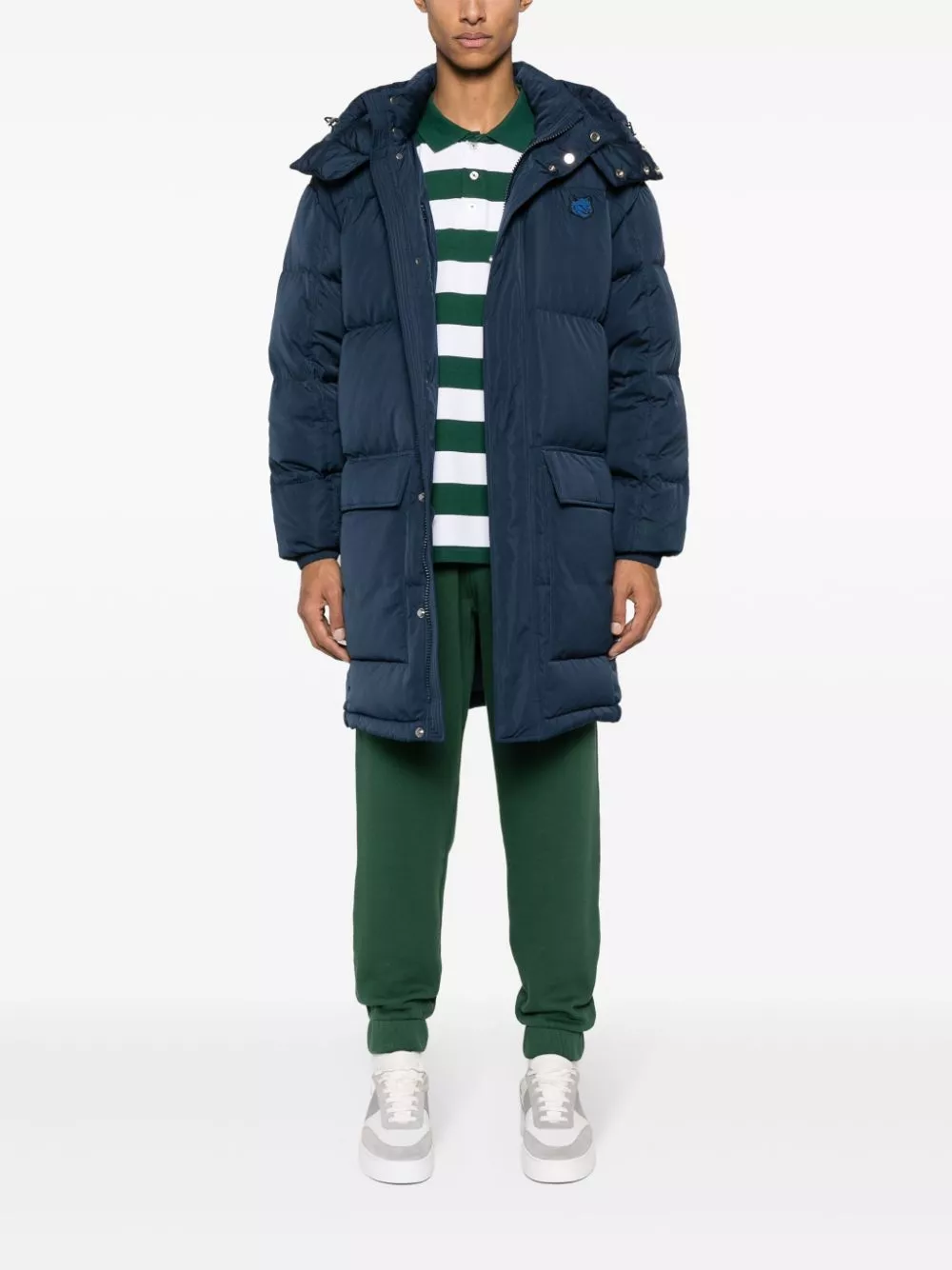 Affordable Maison Kitsune Fox-applique padded coat Men 0113