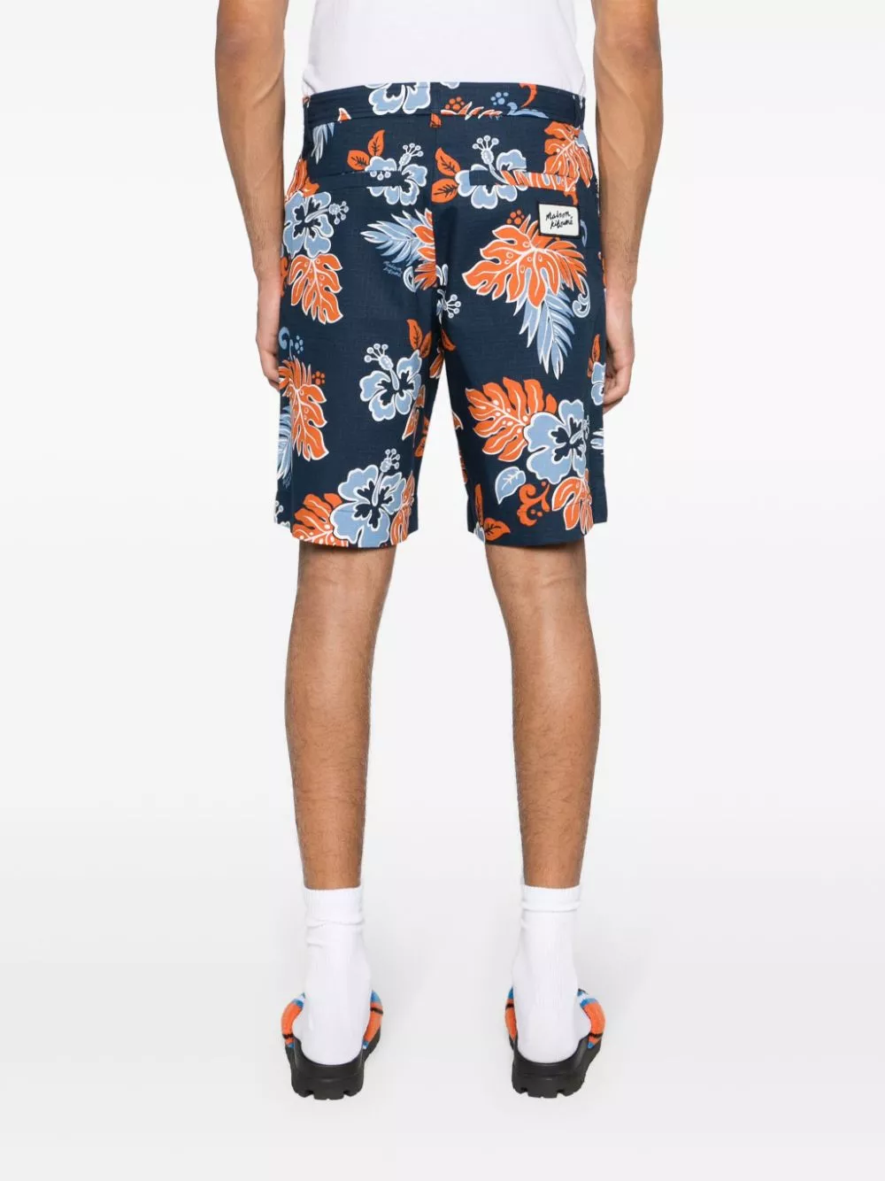 Affordable Maison Kitsune floral-print ripstop shorts Men 0113