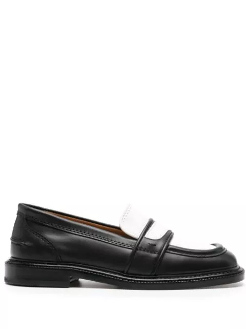 Cheap Maison Kitsune 25mm panelled leather loafers Women 0128