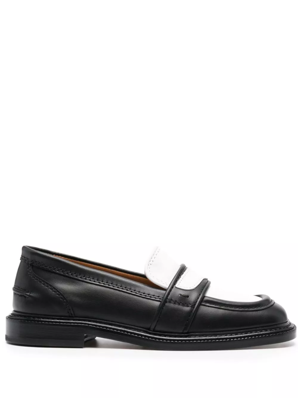 Affordable Maison Kitsune 25mm panelled leather loafers Women 0116