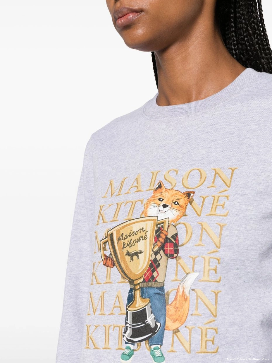 Affordable Champion Fox Maison Women cotton Kitsune sweatshirt 0225