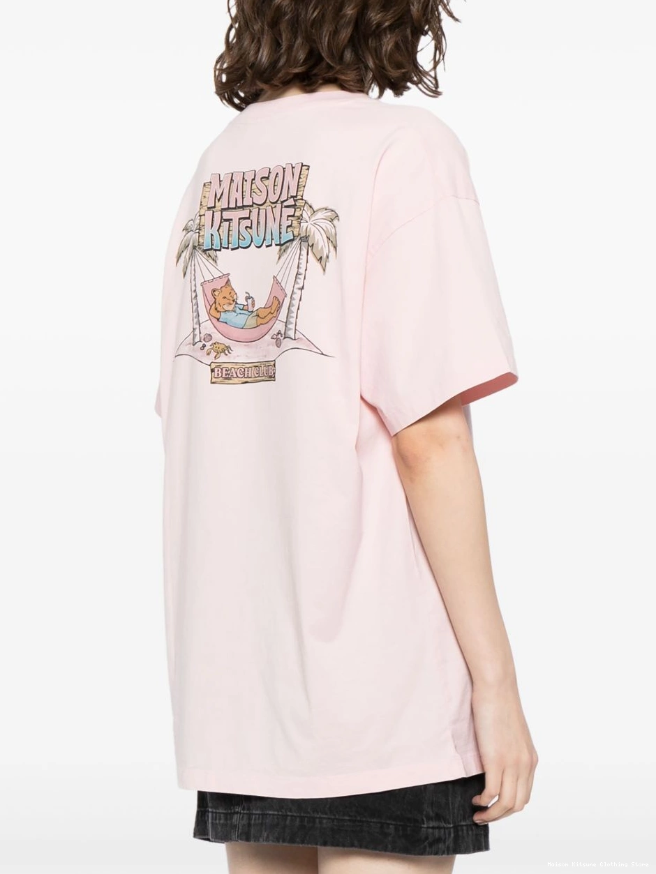 Affordable Maison cotton t-shirt Women Kitsune 0225