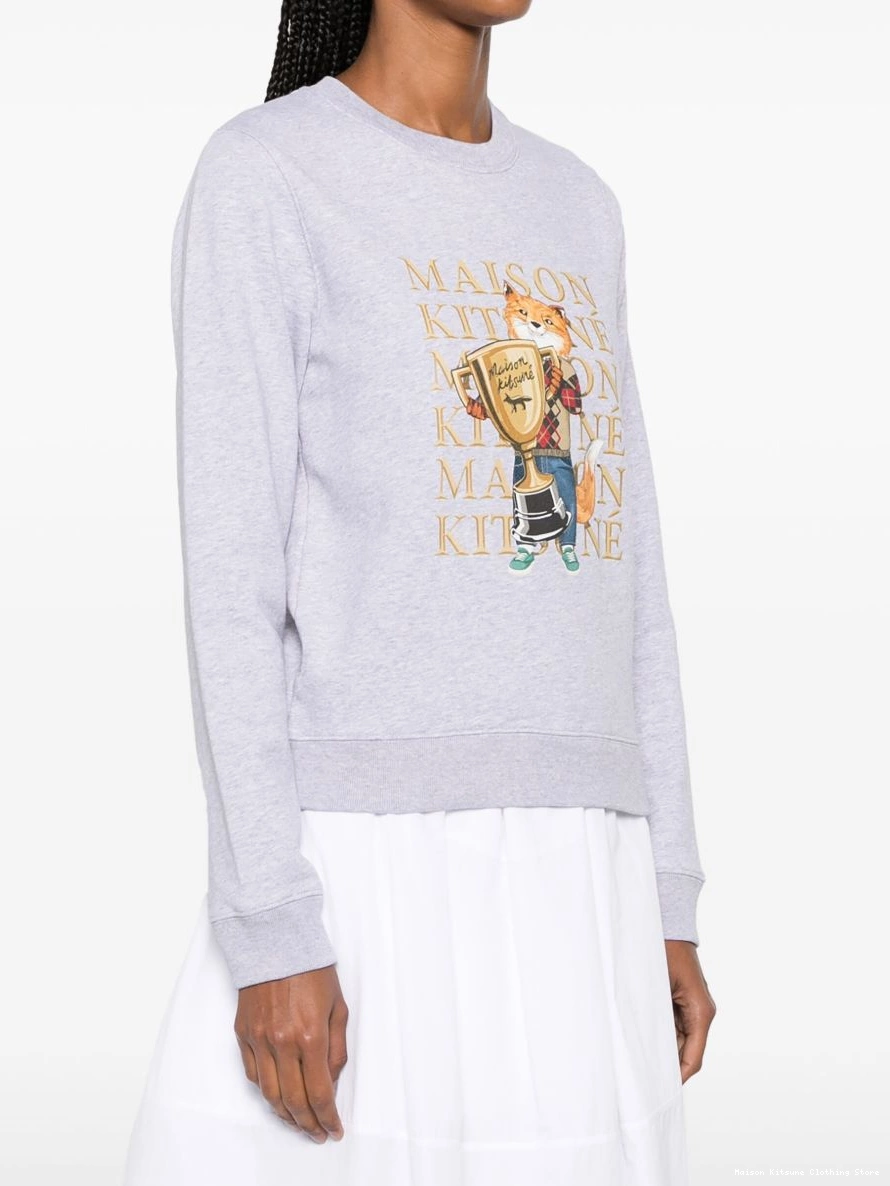 Affordable Champion Fox Maison Women cotton Kitsune sweatshirt 0225