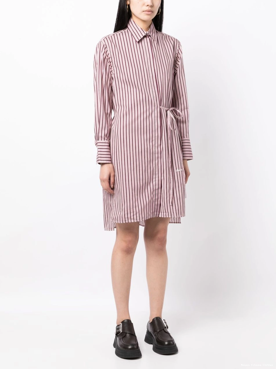 Cheap shirt minidress Women Maison Kitsune striped 0224