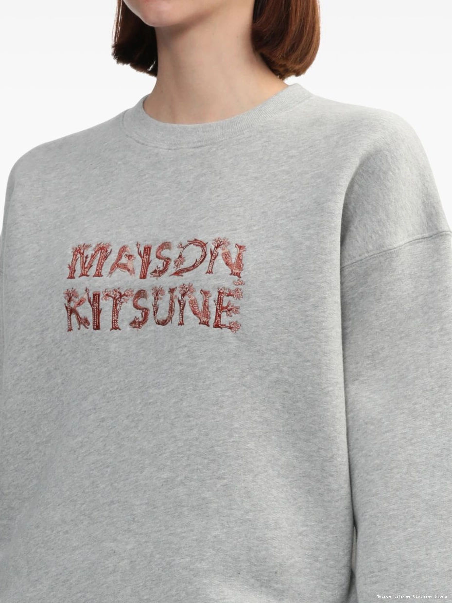 Affordable Kitsune sweatshirt Maison embroidered-logo Women 0218