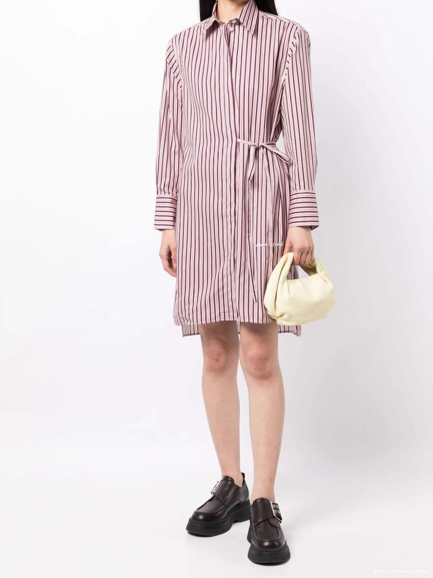 Cheap shirt minidress Women Maison Kitsune striped 0224