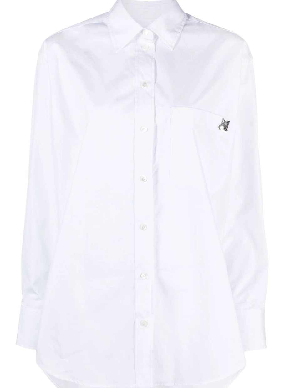 Affordable Kitsune cotton Maison Fox-motif Women shirt 0224