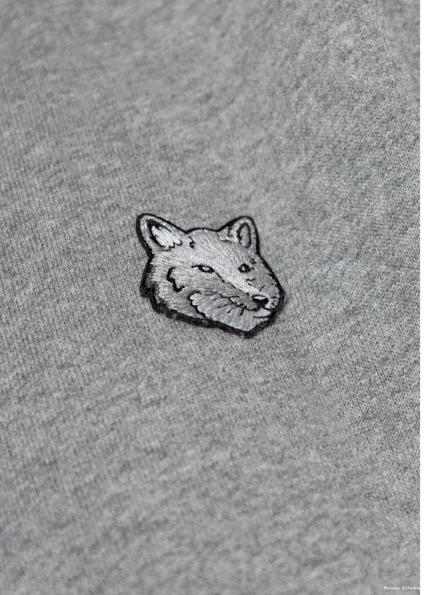 Affordable Kitsune logo-embroidered hoodie Women cotton Maison 0215