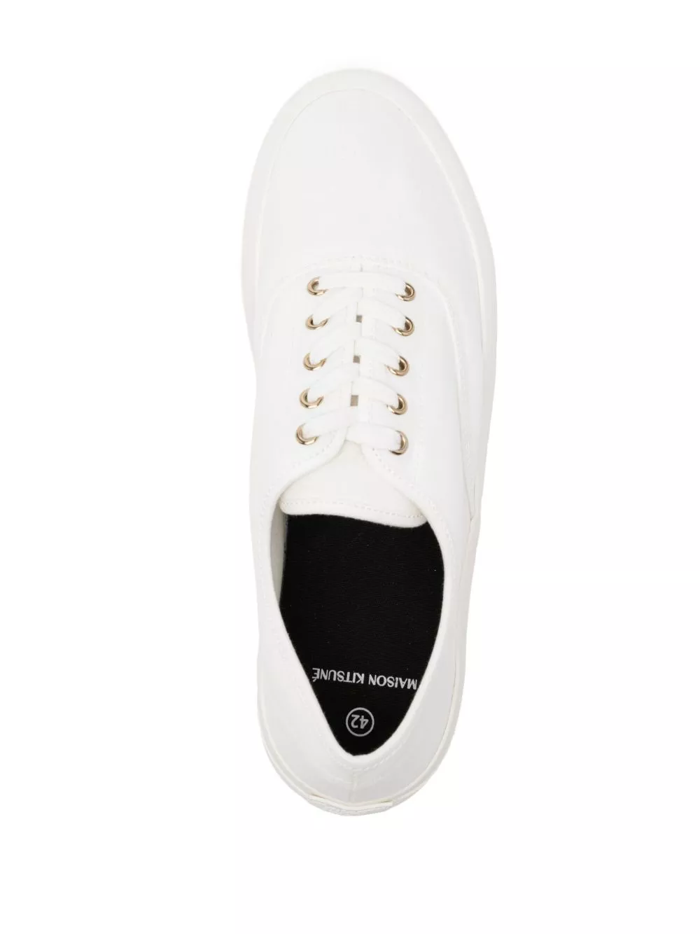 Cheap Maison Kitsune lace-up canvas sneakers Men 0203