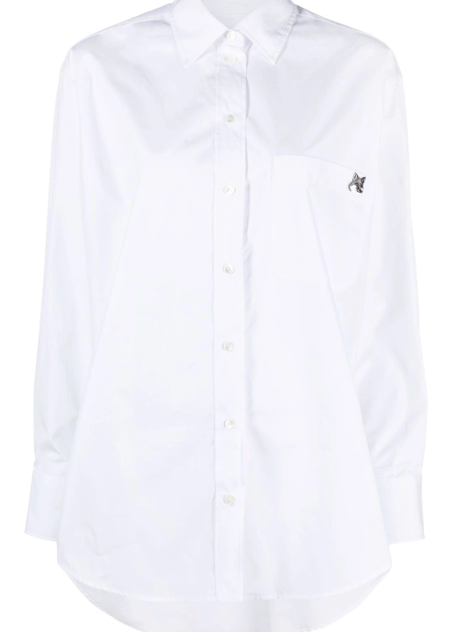 Cheap Women cotton Maison Kitsune Fox-motif shirt 0209