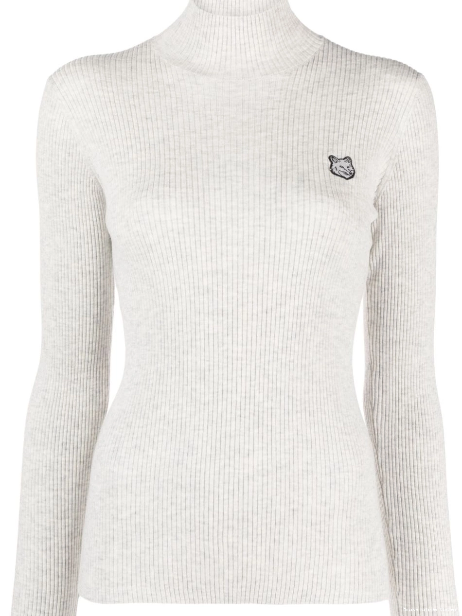 Maison Kitsune Women jumper high-neck fox-motif 0312